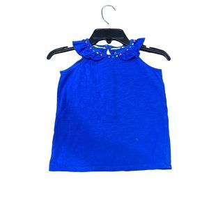 Mini boden ruffle neck tank